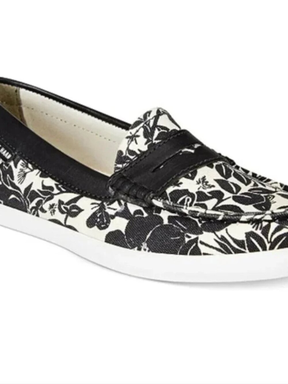 Cole Haan Pinch Weekender Floral Canvas Penny Loafer Shoes | Cole Haan Slip Ons - Picture 10 of 10